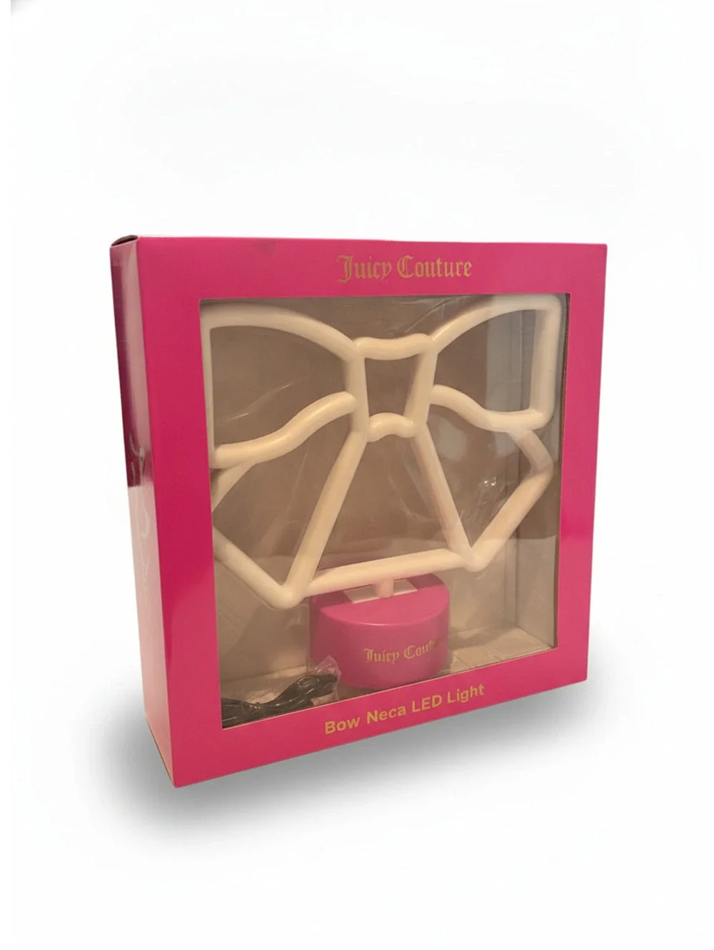 Juicy Couture Pink Bow Neon LED Light Y2K